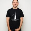 Sailing Yacht B&W T-Shirt Black