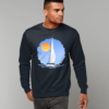 Sailing Yacht at Sea Sweatshirt French Navy