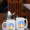 Sailing Yacht at Sunset Drinkware