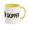 Skipper & Anchor Logo 11oz Two-tone Mug Yellow Right