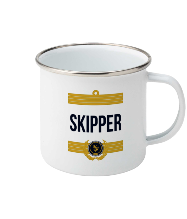 Skipper Stripes Enamel Mug Right