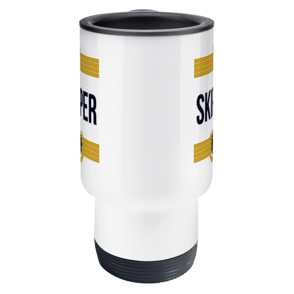 Skipper Stripes Travel Mug Front