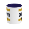 Skipper Stripes Two Tone Mug Cobalt Blue Front