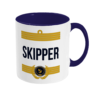 Skipper Stripes Two Tone Mug Cobalt Blue Right