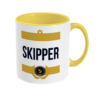 Skipper Stripes Two Tone Mug Yellow Right