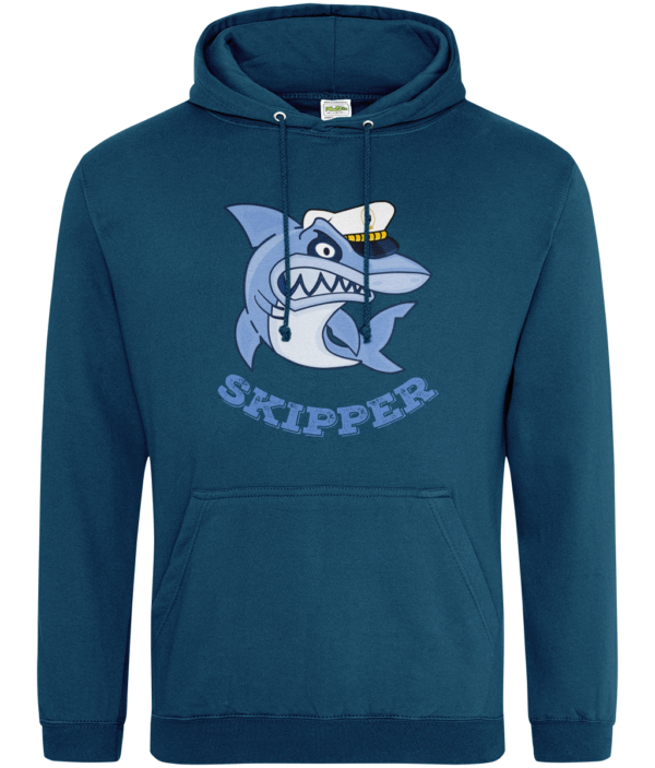 Shark Skipper College Hoodie Deep Sea Blue