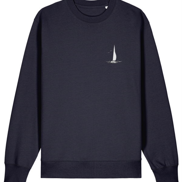 Sailing Yacht Logo Changer Sweatshirt French Navy