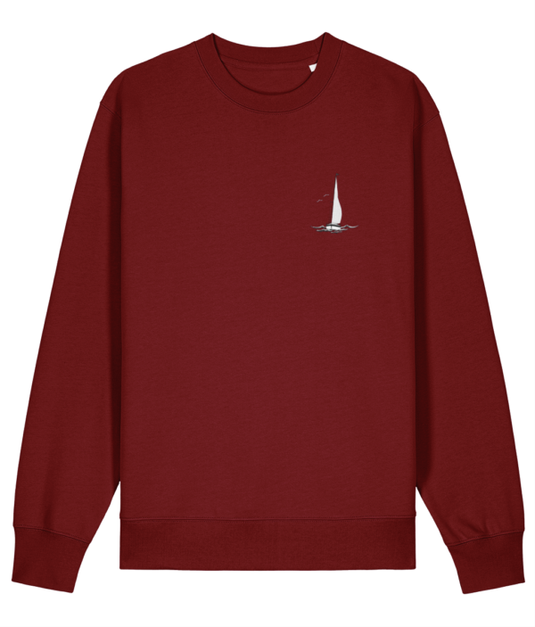 Sailing Yacht Logo Changer Sweatshirt Burgundy