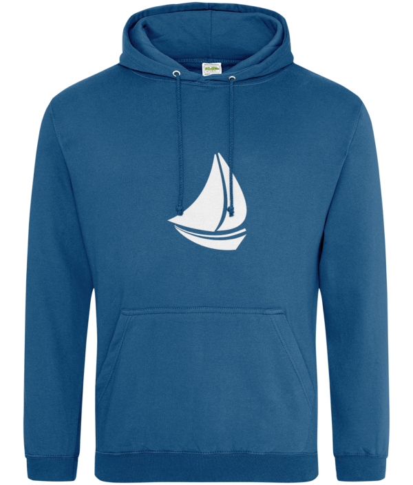 Sailing Boat College Hoodie Tropical Blue