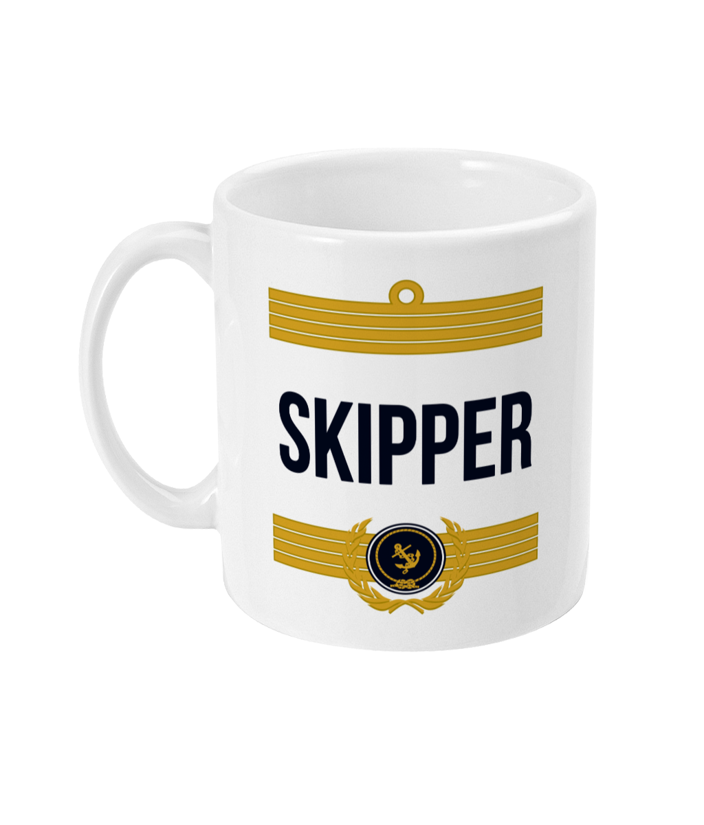 Skipper Stripes 11oz Mug Left