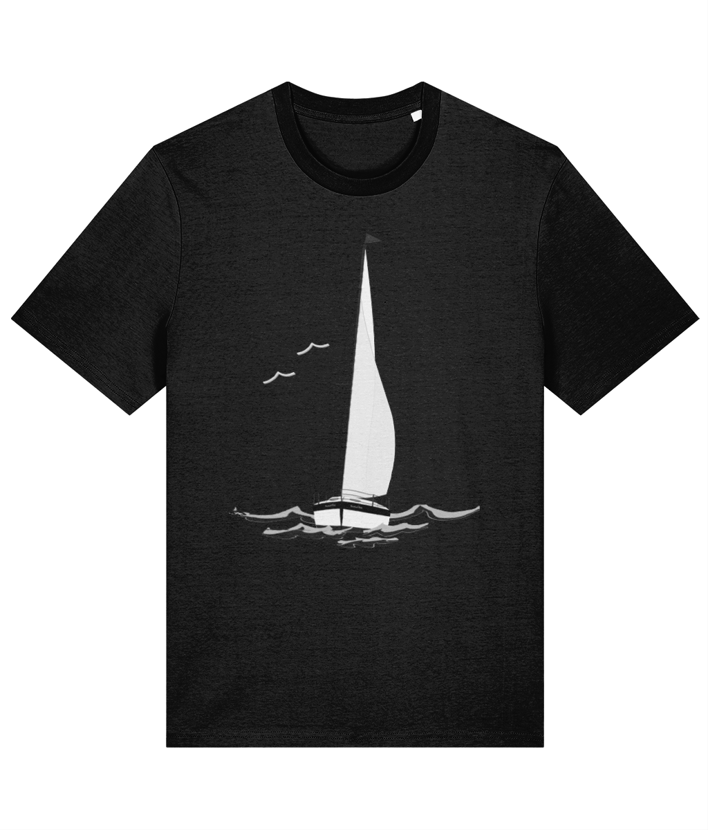 Sailing Yacht B&W T-Shirt Black