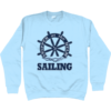 Skipper at the Helm Sailing Sweatshirt Sky Blue