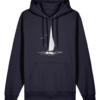 Sailing Yacht B&W Cruiser Hoodie French Navy