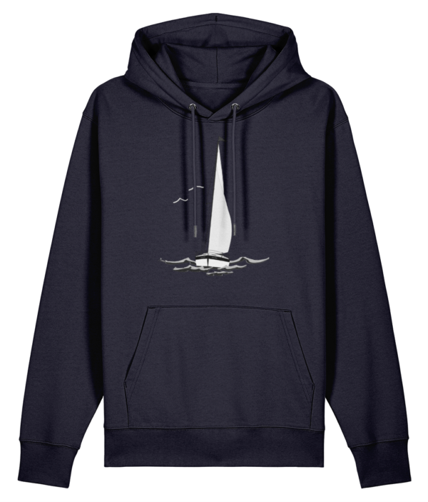 Sailing Yacht B&W Cruiser Hoodie French Navy