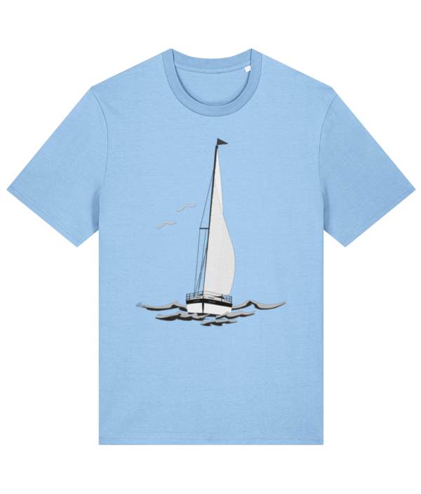 Sailing Yacht B&W T-Shirt Blue Soul