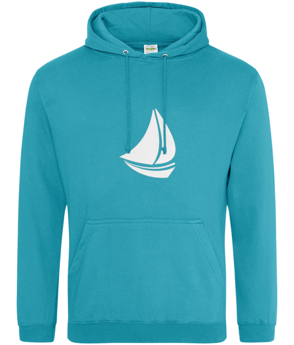 Sailing Boat College Hoodie Lagoon Blue