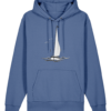 Sailing Yacht B&W Cruiser Hoodie Bright Blue