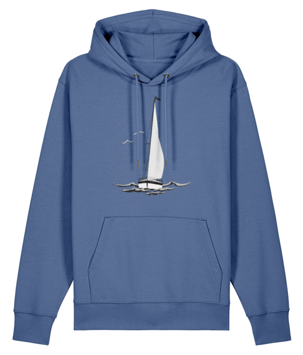 Sailing Yacht B&W Cruiser Hoodie Bright Blue