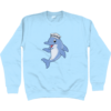 Dolphin Crew Hat Sweatshirt Sky Blue