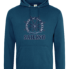 Skipper at the Helm Sailing College Hoodie Deep Sea Blue