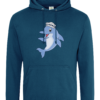 Dolphin Crew Hat College Hoodie Deep Sea Blue