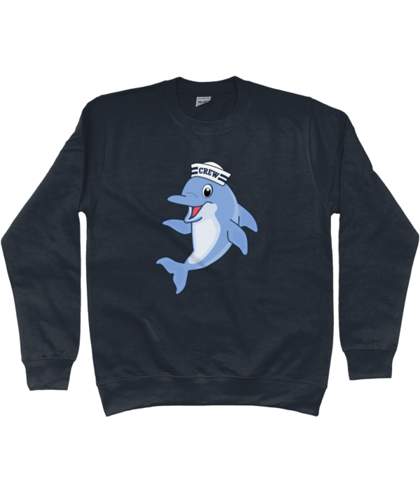 Dolphin Crew Hat Sweatshirt French Navy