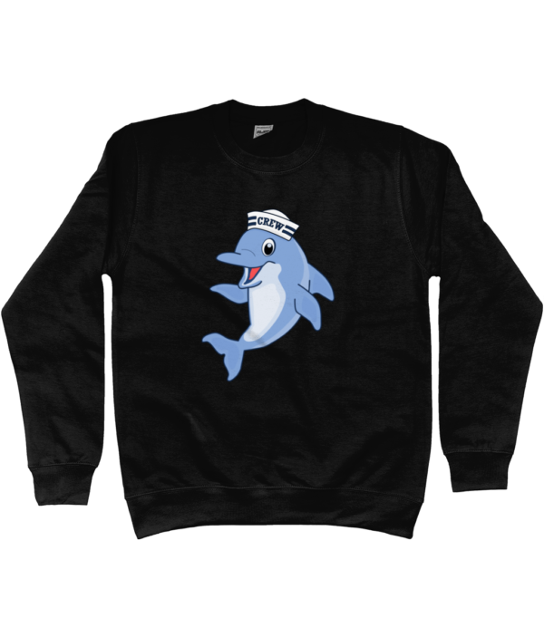 Dolphin Crew Hat Sweatshirt Jet Black