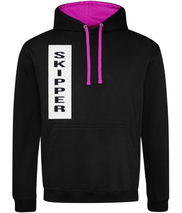 Skipper Varsity Hoodie Jet Black/Hot Pink