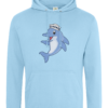 Dolphin Crew Hat College Hoodie Sky Blue