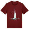 Sailing Yacht B&W T-Shirt Burgundy