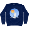 Sailing Yacht at Sea Sweatshirt Oxford Navy