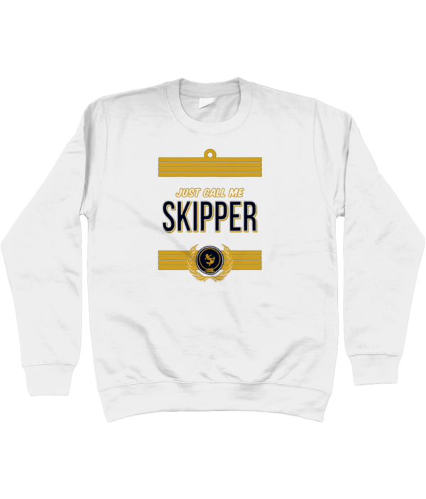 Just Call Me Skipper Sweatshirt Arctic White