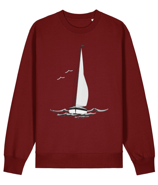 Sailing Yacht B&W Changer Sweatshirt Burgundy