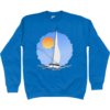 Sailing Yacht at Sea Sweatshirt Sapphire Blue