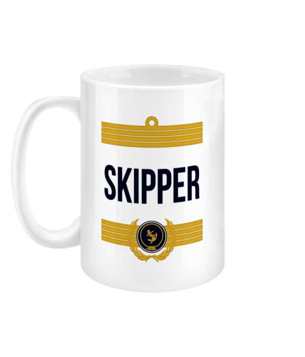 Skipper Stripes 15oz Mug Left