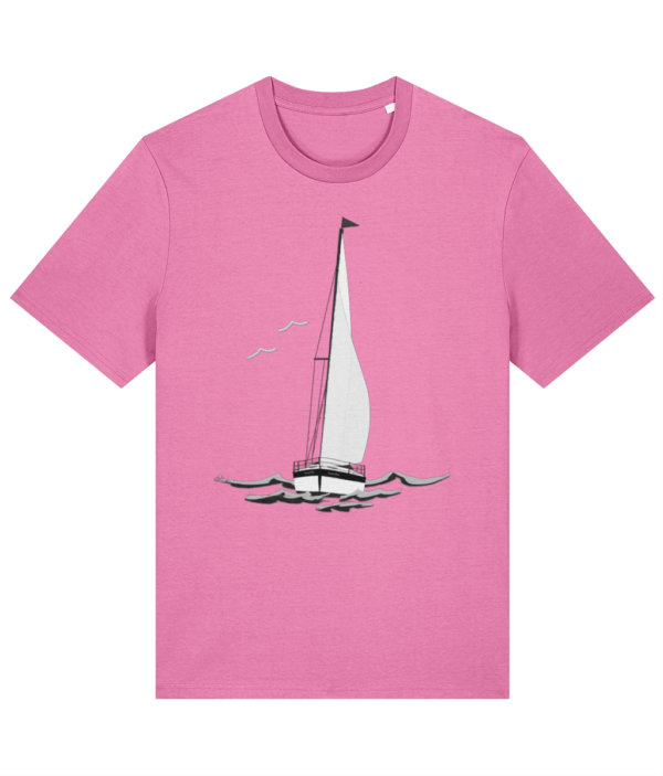 Sailing Yacht B&W T-Shirt Bubble Pink