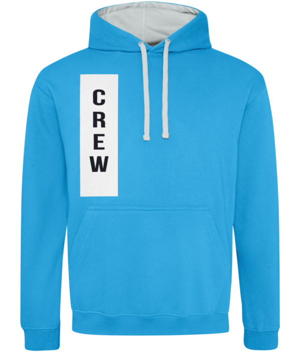 Crew Varsity Hoodie Sapphire Blue-Heather Grey