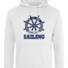 Skipper at the Helm Sailing College Hoodie Arctic White