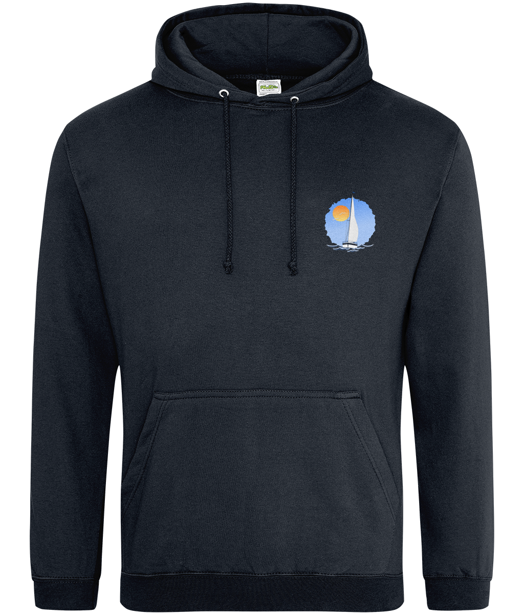 Sailing Yacht at Sea Logo College Hoodie French Navy