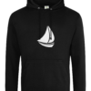 Sailing Boat College Hoodie Jet Black