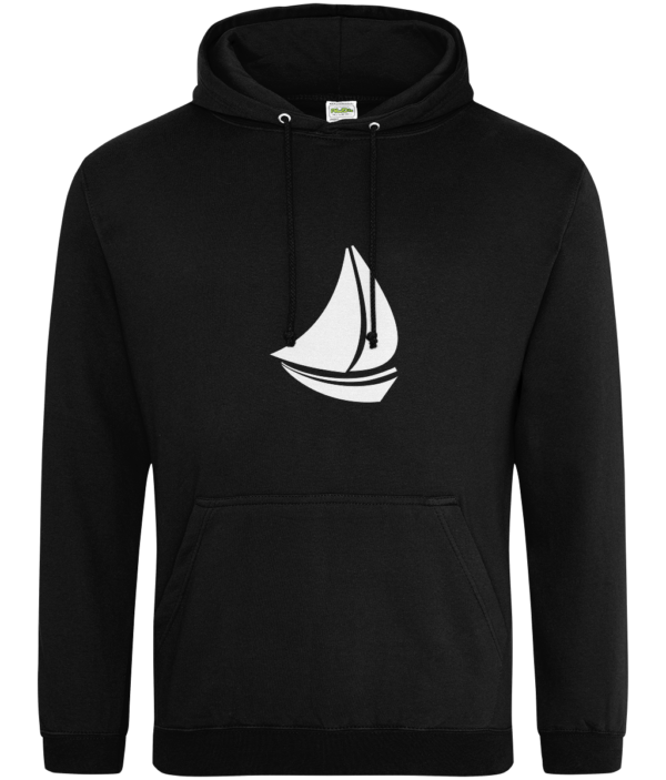 Sailing Boat College Hoodie Jet Black