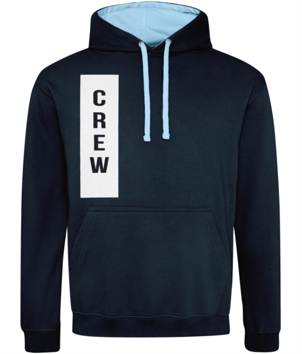 Crew Varsity Hoodie French Navy-Sky Blue