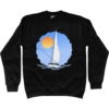 Sailing Yacht at Sea Sweatshirt Jet Black