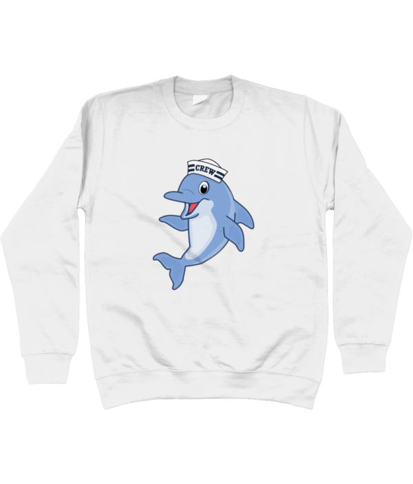 Dolphin Crew Hat Sweatshirt Arctic White