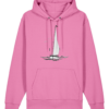 Sailing Yacht B&W Cruiser Hoodie Bubble Pink