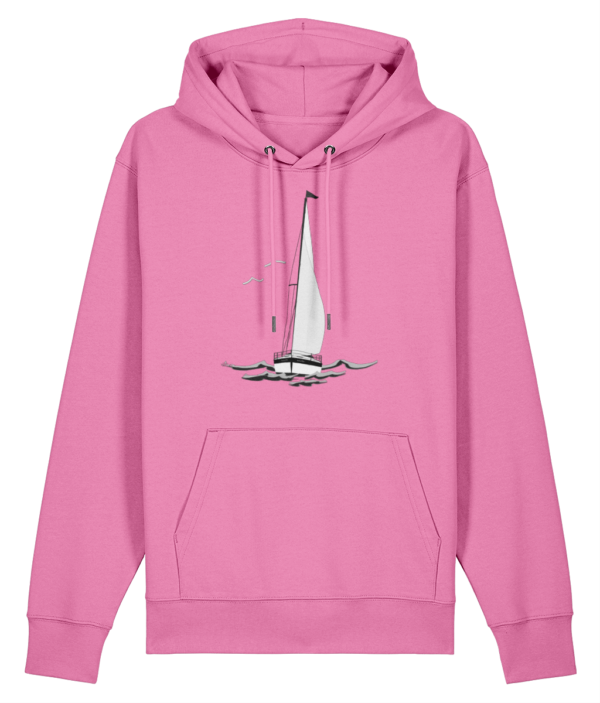 Sailing Yacht B&W Cruiser Hoodie Bubble Pink