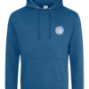 Sailing Yacht at Sea Logo College Hoodie Tropical Blue