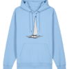 Sailing Yacht B&W Cruiser Hoodie Blue Soul