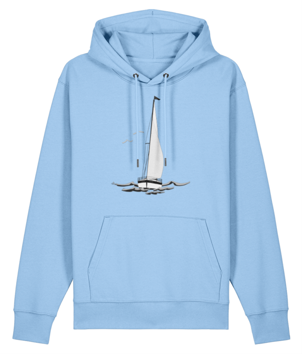 Sailing Yacht B&W Cruiser Hoodie Blue Soul