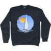 Sailing Yacht at Sea Sweatshirt French Navy